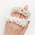 Ruihfas 3Pcs Fashion Korean Hair Scrunchies Accessories Beaded Elastic Hair Ties for Women Girls Pearls Hair Bands Ropes