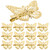 OBTANIM Butterfly Hair Clips, 12 Pcs Cute Metal Butterfly Hair Claw Pins Barrettes Accessories for Girls and Women (Gold)