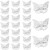OBTANIM Butterfly Hair Clips, 24 Pcs Cute Metal Butterfly Hair Claw Pins Barrettes Accessories for Girls and Women (Silver)