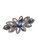 Sankuwen Floral Rhinestone Hairpin Luxury Crystal Flower Hair Barrette Clip (Gray-Blue)