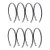 Motique Accessories Thin Plastic Headband - Set of 8-Black