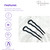 Parcelona French Mystic Black 3 Inch Wavy Set of 3 Celluloid U Shaped Hair Pins for Hair Bun Style for Women and Girls Hair Styling Accessories, Made