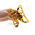 3.5 Inch Cutout Acrylic Jaw Clip Hair Claw Clip For Women - Gold Leopard Print