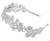 Ammei Headpiece Wedding Headband Crystal Bridal Headdress Flower Design Headpiece For Women (Silver)