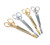 yueton 4pcs Gold and Silver Scissors Shape Barrettes Bobby Pin Hair Clips Bride Headwear Edge Clip Clamps
