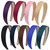 HOVEOX 9 Pieces Hard Headbands 1 Inch Wide Non-slip Ribbon Hairband for Women Girl Mixed Colors