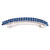 Rosemarie Collections Women's Classic Style Double Row Crystal Hair Clip (Blue)