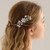 Missgrace Silver Bride Wedding Prom Sparkling Simple Zircon Side Hair Comb Crystal Rhinestones Flower Hair Comb Clips Bridal Hair Accessories Hair Pi