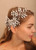 BERYUAN Women Large Hair Comb Silver Bridal Rhinestone Crystal Flower Wedding Hair Accessory Pearl Party Headpiece for Bride Bridesmaid Girls (Gold)