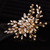 Teyglen Simple Full Rhinestones Bride Wedding Hair Comb Hair Pieces for Bride Bridal Crystal Side Hair Comb Hair Accessories for Women Girls (Gold)