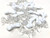 Tara Girls Self Hinge Plastic Mini Bow Hair Barrettes - White & Clear - 20 Pcs. by Tara