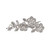 Lux Accessories Metal Pave Crystal Rose Floral Flower Tree Branch Leaf Bridal Wedding Hair Clip