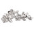 Lux Accessories Metal Pave Crystal Rose Floral Flower Tree Branch Leaf Bridal Wedding Hair Clip
