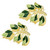 2pcs Flower Leaf Green Metal Hair Claw Clips, Large Hair Claw Nonslip Hair Barrettes Non-Slip No Broken Strong Hold Hair Clamps Fashion Hair Accessor