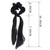 JIRIS Vintage Bow Black Dark Green Hair Ropes Scarf Soft Satin Silk Scrunchies for Ponytail Holder Party Prom Non Slip Hair Rings for Women and Girls