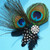 Peacock Feather Hair Clip Vintage Feather Fascinator Crystals Hairpin for Women Girls Beautiful Peacock Hair Accessories Hair Decoration for Daily Us
