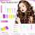 Chuangdi 141 Pcs Hair Rollers Set, Include 60 Pcs Mixed Sizes Plastic Hair Rollers with 60 Pins, 20 Duck Teeth Clips and Rat Tail Comb, Hairdressing