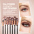 Eye Makeup Brushes Eyeshadow Brush Set - 7pcs Soft Synthetic Eyeshadow Blending Brush Kit - For Blending Eyeshadow, Eyeliner, Crease, Eyebrow - Long