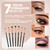 Eye Makeup Brushes Eyeshadow Brush Set - 7pcs Soft Synthetic Eyeshadow Blending Brush Kit - For Blending Eyeshadow, Eyeliner, Crease, Eyebrow - Long