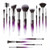 Kingtree Makeup Brushes, 15PCS Crystal Makeup Brush Set Premium Synthetic Foundation Face Powder Foundation Eyeshadow Brushes Professional Make Up Ki
