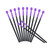 G2PLUS 50PCS Silicone Eyelash Brushes, Purple Disposable Mascara Wands, Adjustable Ball- Shape Eyelash Spoolies, Eyebrow Brushes for Eyelash Extensio