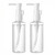 2Pcs Portable Empty Refillable Clear Plastic Lotion Pumps Dispenser Bottle Container Holder For Cosmetic Makeup Cream Lotion Facial Cleanser Shampoo