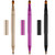 TOODOO 3 Pack Retractable Lip Brush for Lipstick with Cap Dual-ended Liner Foundation Makeup Brush Sets Travel Applicators(Gold, Black, Purple)
