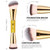 DUcare Foundation Brush Contour Bronzer Makeup Brush Double Ended Self Tanner Brush Sculpting Brush for Blending Liquid Powder Concealer Cream Cosmet