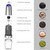 Gravity Electric Pepper and Salt Grinder Set, Adjustable Coarseness, Automatic Shakers Mill Grinder with LED Light, Battery Powered, Upgraded Larger