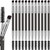 12 Packs Eyebrow Spoolie Brush and Angled Brow Brush, Multi-functional Mini tool for Tinting Angled Eyebrow, Suitable for Cream Gel (Silver)