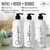 Alora 16oz Refillable Shampoo and Conditioner Dispenser Bottles - Set of 3 - Pump Bottle Dispenser for Shampoo, Conditioner, Body Wash - Empty Plasti