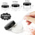 Accmor 15 Pcs Empty Clear Jars, Plastic Sample Containers with Lids, 0.35/0.53/0.7 OZ Size Cosmetic Pots Jars with 5 Pieces Mini Disposable Spatulas,