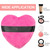 OIIKI 4PCS Makeup Puffs, Polyester Powder Puff, Makeup Tool Sponges Blender Cleanser, in Love Shape with Strap, for Cosmetic (Gray+White+Rose+Black)