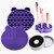 Silicon Makeup Brush Cleaner Mat with Brush Drying manual Make up brush cleaner cleanser machine Cosmetic Brush Cleaning Pad+Makeup Brush Dry Cleaned
