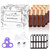 PrettyCare 12 Pack, 10 ml Essential Oil Roller Bottles with Stainless Steel Roller Ball - Refillable Leak-proof Empty Thick Amber Glass Roll on Bottl