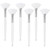 Maitys 6 Pieces Fan Mask Brushes Soft Fan Facial Mask Applicator Tools Brush Makeup Brushes Cosmetic Tools with Handle for Makeup Women(White Hair)