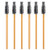 300 Pack Mascara Wands Disposable Eye Lash Brushes Eyebrow Brush Applicator for Eyelash Extensions Makeup Brush Applicator Tools, Gold/Black