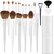 LUXBRU Makeup Brushes With Case 20PCs Professional Makeup Brush Set, Foundation Powder Eyeshadow Brush Set Eyebrow Concealer Contour Travel Brushes K