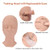 Pretty memory Lash Mannequin Head with 4 Pairs Removable Practice Eyelids, Silicone Eyelash Mannequin Head for Makeup Practice and Lash Extension Tra