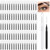 Patelai 150 Pieces Micro Eyebrow Brush with Cap Brow Lamination Spoolie Comb Lift Tools Lash Filler Eyelashes Extensions Eyebrows(Black and White)