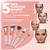 Pro Face Contour Brush Set - Synthetic Contouring Sculpting and Highlighting Kit - Cream Blush Powder Flat Nose Cheek Round Small Angled Fan Tapered