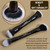 LORYP Black Makeup Brushes 2Pcs Duo End Foundation Powder Brush Set, Blush & Highlighter Brush and Round & Flat Foundation Brush