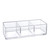 Amazing Abby - Glamour - Acrylic 3-Compartment Makeup Organizer, Transparent Plastic Lipstick Holder, Perfect Bathroom Vanity Storage Solution for Li