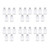 TRENDBOX Pack of 30-100ml Clear Empty PET Mini Storage Bottles Hard Plastic Durable Turn Screw Cover Cap Round Filling Liquid Rhinestones Water Conta