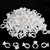 BTArtbox 300PCS Tattoo Rings Cups Disposable Glue Holder Plastic Tattoo Ink Pigment Ring Adhesive Makeup Rings Palette For Eyelash Extension Nail Art