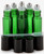 Vivaplex, 6, Green, 10 ml Glass Roll-on Bottles with Stainless Steel Roller Balls - .5 ml Dropper included