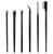 6 Pieces Eyeliner Brush Set Flat Bent Eye shadow Brushes Suit Wet Powder Liquid Gel Eyebrow Comb