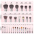 Docolor Professional Makeup Brush Set 29Pcs Makeup Brushes Valentines Day Gifts Premium Goat Synthetic Fiber Foundation Face Powder Blush Concealer E