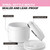 6PCS White Plastic Creams Jar with Inner Liners and Lid Empty Refillable Cosmetic Face Lotions Ointments Bottles Containers Lip Balm Storage Scrub Lo