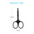 LIVINGO 3.75" Premium Nose Hair Scissors, Curved Safety Blades with Rounded Tip for Trimming Small Details Facial Hair, Ear Hair, Eyebrow (Black)